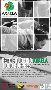 Reto Solidario 1.000 burpees a favor de ARAELA en Diesel Fitness Box. 20 de mayo de 2023