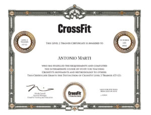 Certificado Crossfit level 2